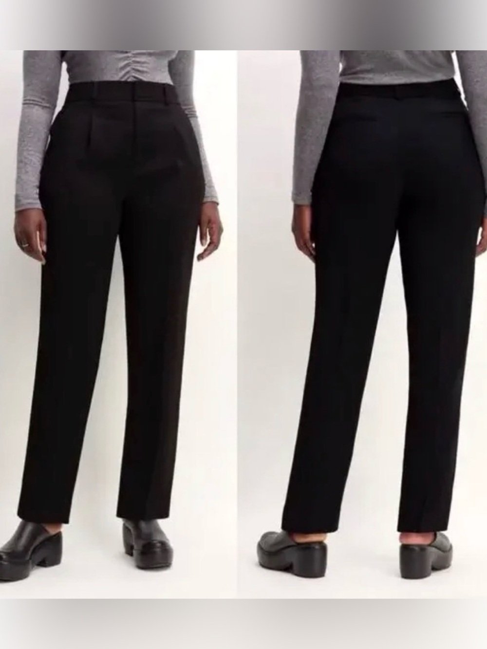 Everlane The Japanese GoWeave way high tapered Pant in Black - Picture 2 of 10